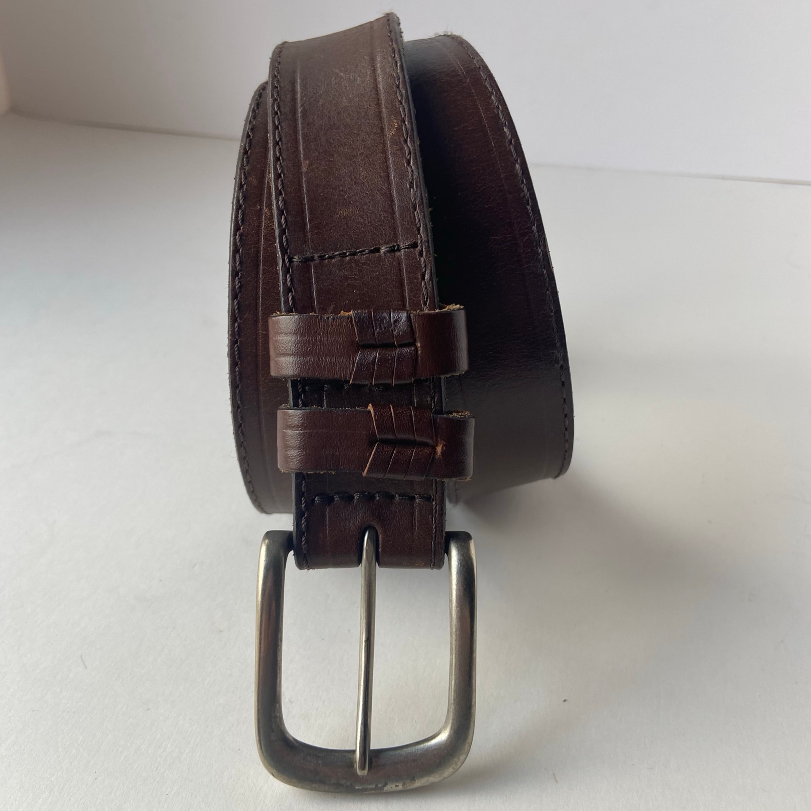 Red Head Brand Co Leather Belt 44 Double Keeper Brown 585500